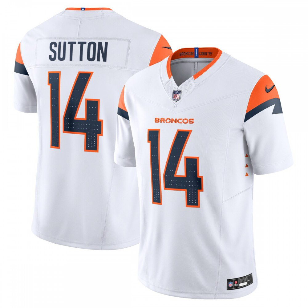 Courtland Sutton Denver Broncos Nike Mile High Collection Vapor F.U.S.E. Limited Jersey - White-GridironStore